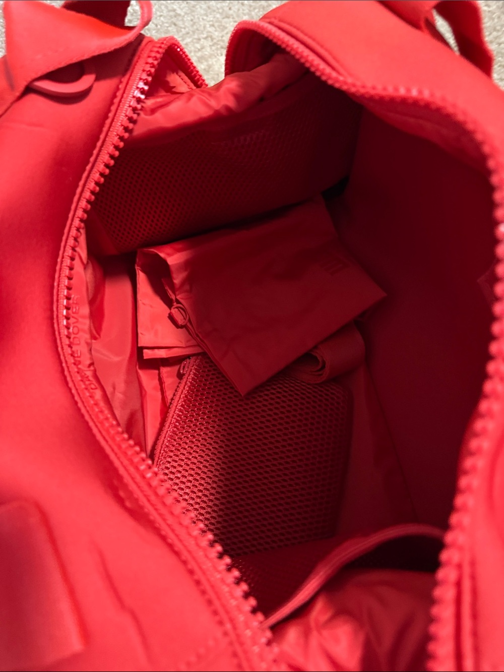 Dagne Dover Red Neoprene Mini Duffel - Picture 3 of 3